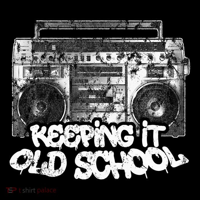 Keeping It Old School  Vintage Boombox Graffiti T-Shirt