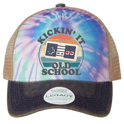 Kickin It Old School Retro 80s Video Game Gaming Gamer Gift Legacy Tie Dye Trucker Hat