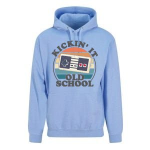 Kickin It Old School Retro 80s Video Game Gaming Gamer Gift Unisex Surf Hoodie