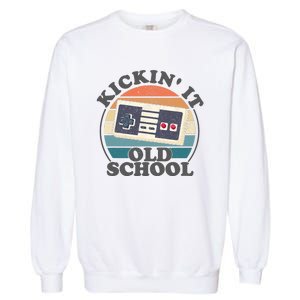 Kickin It Old School Retro 80s Video Game Gaming Gamer Gift Garment-Dyed Sweatshirt