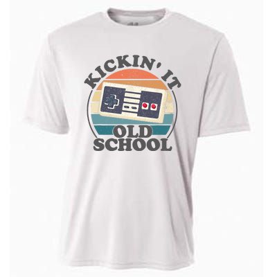 Kickin It Old School Retro 80s Video Game Gaming Gamer Gift Cooling Performance Crew T-Shirt