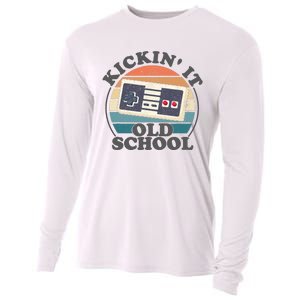 Kickin It Old School Retro 80s Video Game Gaming Gamer Gift Cooling Performance Long Sleeve Crew