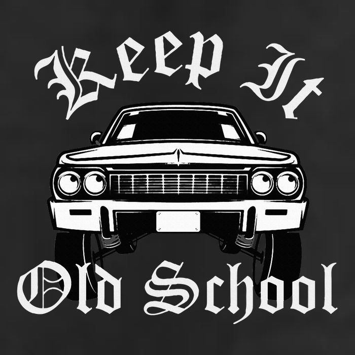 Keep It Old School Lowrider Oldies 7 Panel Mesh Trucker Snapback Hat