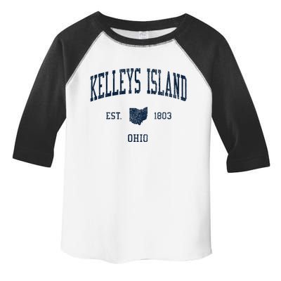 Kelleys Island Oh Vintage Athletic Sports Toddler Fine Jersey T-Shirt