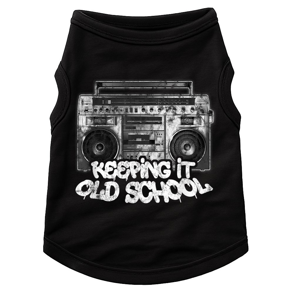 Keeping It Old School Cute Gift Vintage Boombox Graffiti Gift Doggie Tank