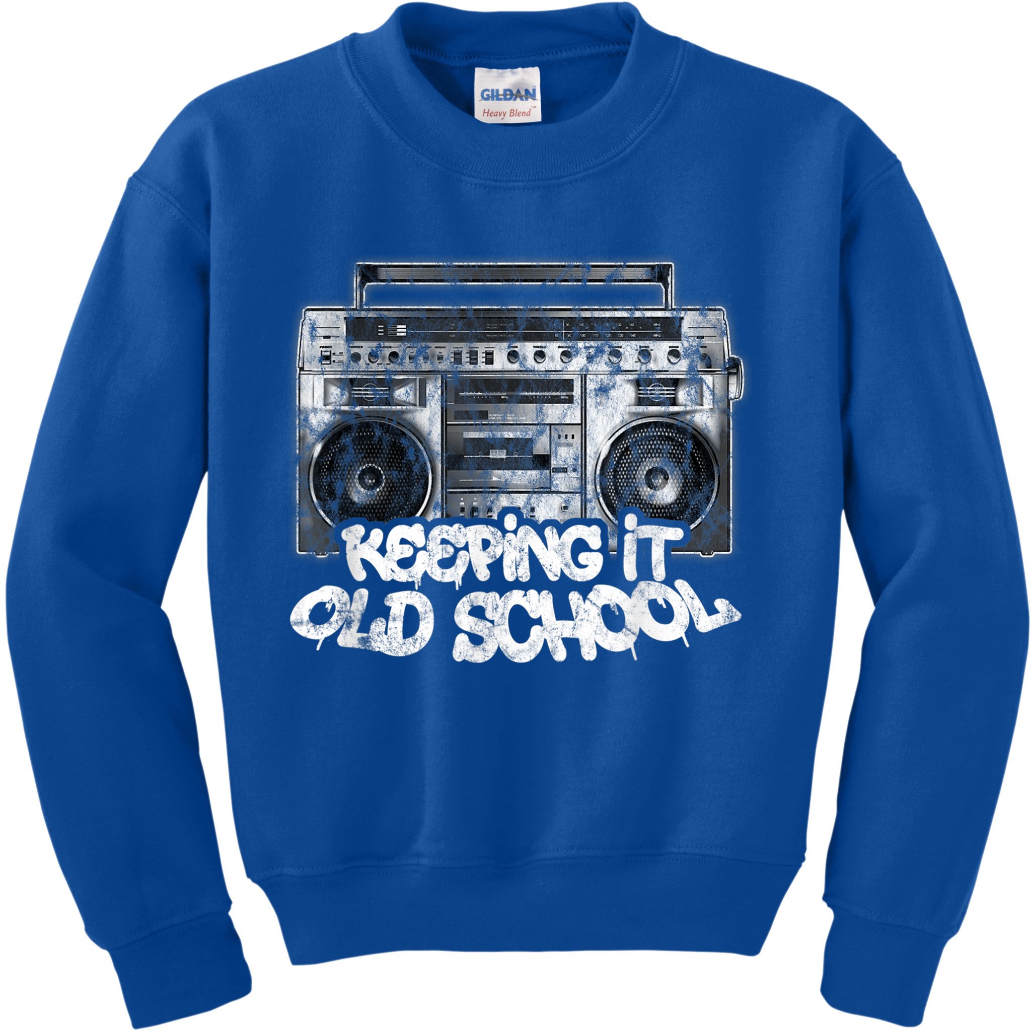 Keeping It Old School Cute Gift Vintage Boombox Graffiti Gift Kids Sweatshirt