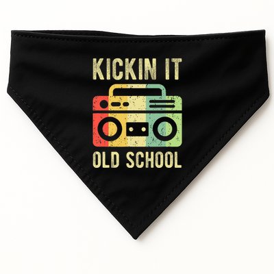 Kickin It Old School 80s 90s Retro Music USA-Made Doggie Bandana