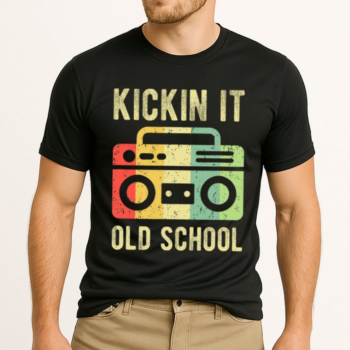 Kickin It Old School 80s 90s Retro Music Cooling Performance Crew T-Shirt