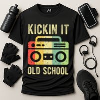 Kickin It Old School 80s 90s Retro Music Cooling Performance Crew T-Shirt