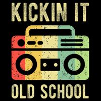 Kickin It Old School 80s 90s Retro Music Cooling Performance Crew T-Shirt