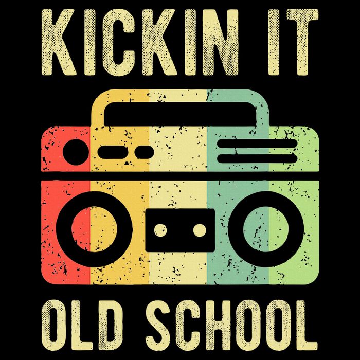 Kickin It Old School 80s 90s Retro Music Cooling Performance Crew T-Shirt