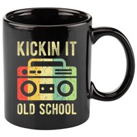 Kickin It Old School 80s 90s Retro Music 11oz C Handle Ceramic Mug