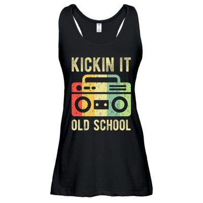 Kickin It Old School 80s 90s Retro Music Ladies Essential Flowy Tank