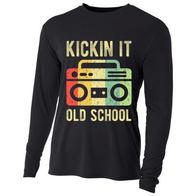 Kickin It Old School 80s 90s Retro Music Cooling Performance Long Sleeve Crew