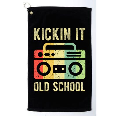 Kickin It Old School 80s 90s Retro Music Golf Towel