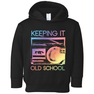 Keeping It Old School Retro 80s 90s Boombox Music Toddler Hoodie