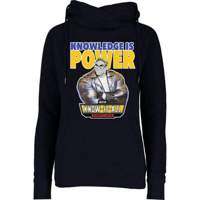 Knowledge Is Power Womens Funnel Neck Pullover Hood