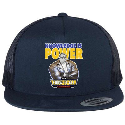 Knowledge Is Power Flat Bill Trucker Hat