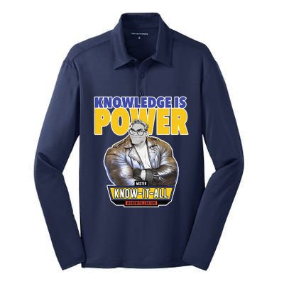 Knowledge Is Power Silk Touch Performance Long Sleeve Polo