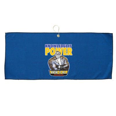 Knowledge Is Power Large Microfiber Waffle Golf Towel