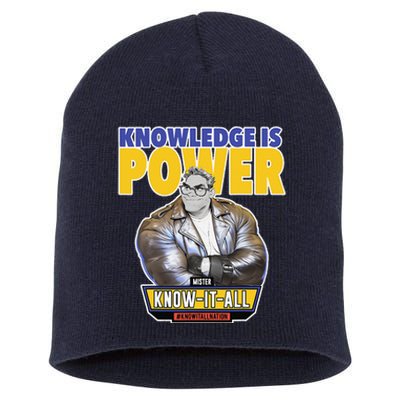 Knowledge Is Power Short Acrylic Beanie