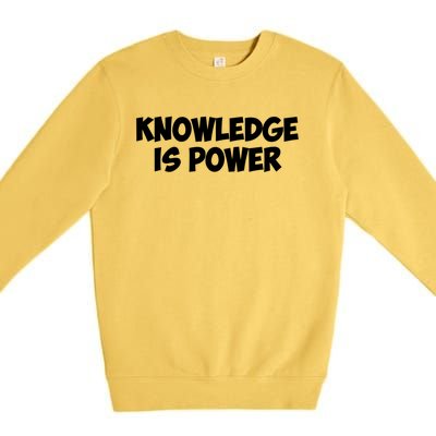 Knowledge Is Power Great Gift Premium Crewneck Sweatshirt