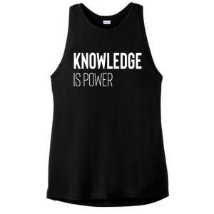 Knowledge Is Power Great Gift Ladies PosiCharge Tri-Blend Wicking Tank