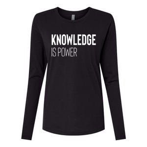 Knowledge Is Power Great Gift Womens Cotton Relaxed Long Sleeve T-Shirt