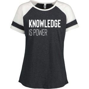 Knowledge Is Power Great Gift Enza Ladies Jersey Colorblock Tee