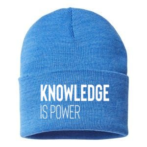 Knowledge Is Power Great Gift Sustainable Knit Beanie