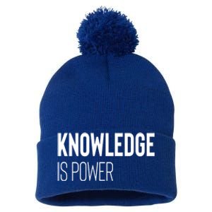 Knowledge Is Power Great Gift Pom Pom 12in Knit Beanie