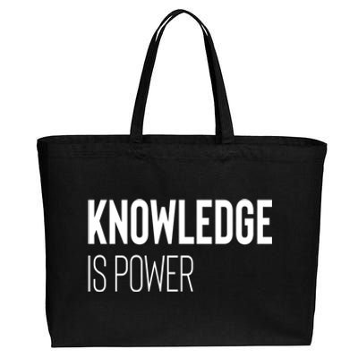 Knowledge Is Power Great Gift Cotton Canvas Jumbo Tote