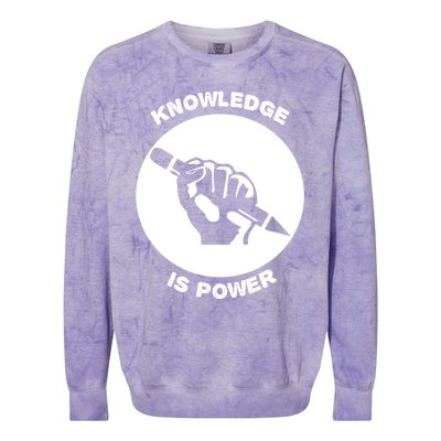 Knowledge Is Political Power Voting Election Vote Gift Colorblast Crewneck Sweatshirt