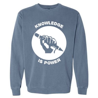 Knowledge Is Political Power Voting Election Vote Gift Garment-Dyed Sweatshirt