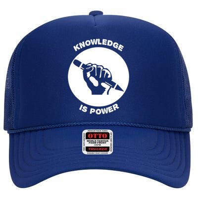 Knowledge Is Political Power Voting Election Vote Gift High Crown Mesh Back Trucker Hat