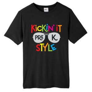 Kickin it Pre-K Style Back to School Teacher Tall Fusion ChromaSoft Performance T-Shirt