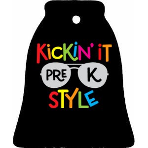 Kickin it Pre-K Style Back to School Teacher Ceramic Bell Ornament