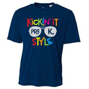 Kickin it Pre-K Style Back to School Teacher Cooling Performance Crew T-Shirt