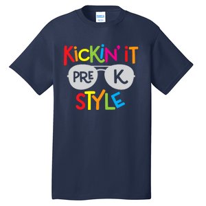 Kickin it Pre-K Style Back to School Teacher Tall T-Shirt