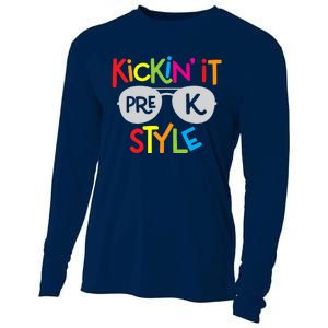 Kickin it Pre-K Style Back to School Teacher Cooling Performance Long Sleeve Crew