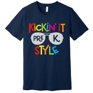 Kickin it Pre-K Style Back to School Teacher Premium T-Shirt