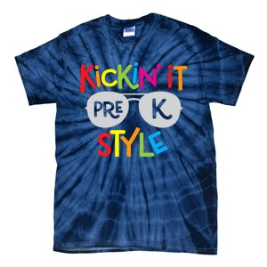 Kickin it Pre-K Style Back to School Teacher Tie-Dye T-Shirt