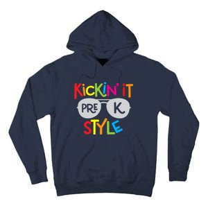 Kickin it Pre-K Style Back to School Teacher Tall Hoodie