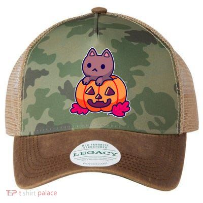 Kitten In pumpkin Cute Halloween Legacy Tie Dye Trucker Hat