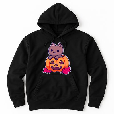 Kitten In pumpkin Cute Halloween Hoodie