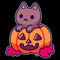 Kitten In pumpkin Cute Halloween Sustainable Bucket Hat