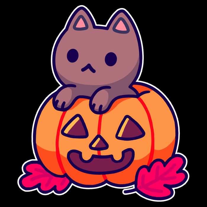 Kitten In pumpkin Cute Halloween Sustainable Bucket Hat