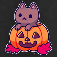 Kitten In pumpkin Cute Halloween Adult Drive Performance Visor