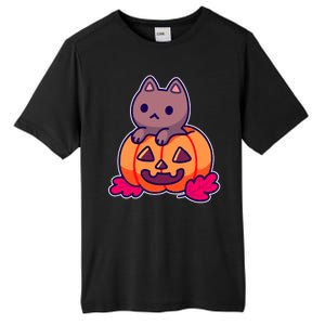 Kitten In pumpkin Cute Halloween Tall Fusion ChromaSoft Performance T-Shirt