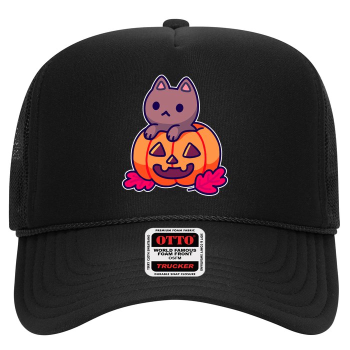 Kitten In pumpkin Cute Halloween Trucker Hat